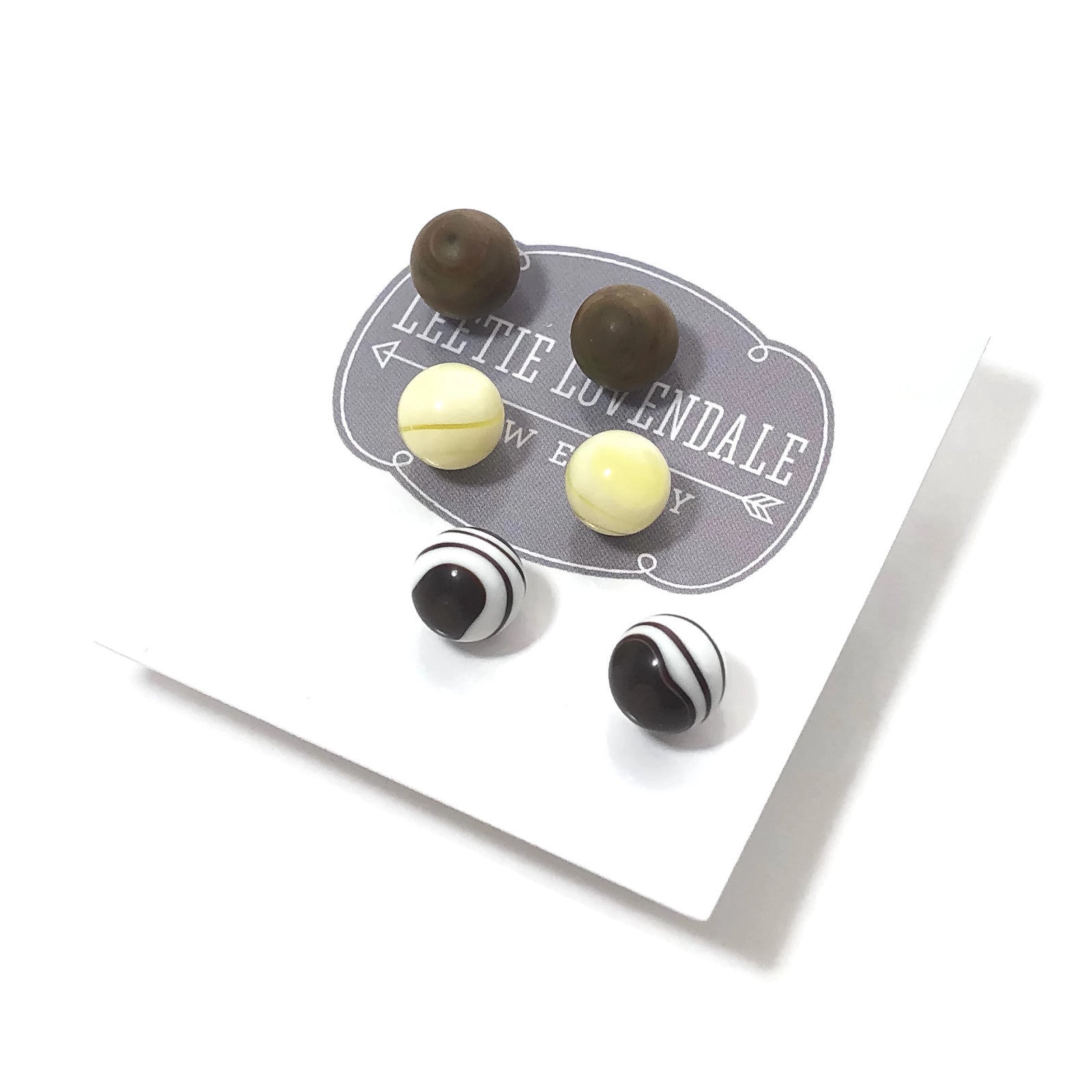 neutral stud earrings