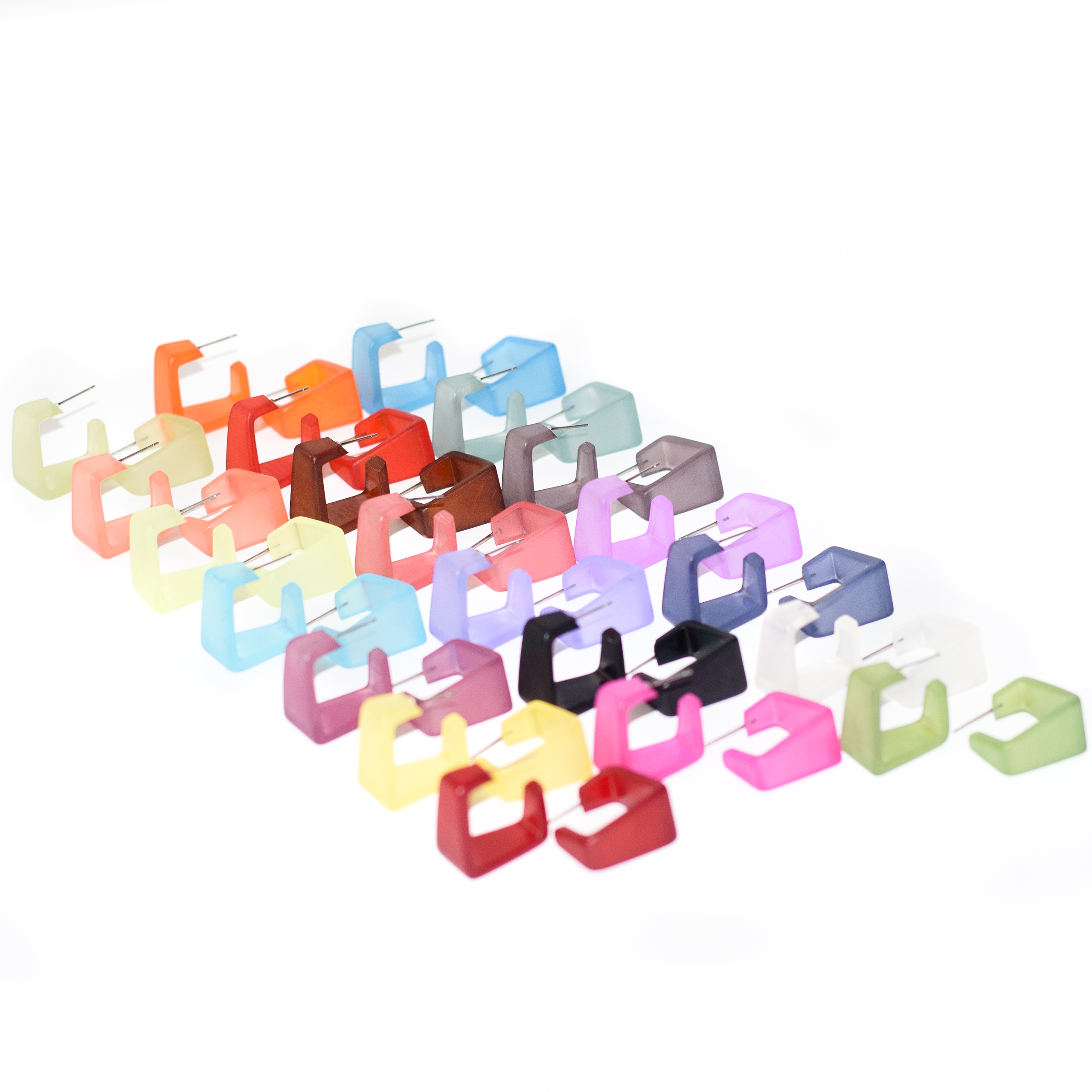 wide cubist hoop earrings