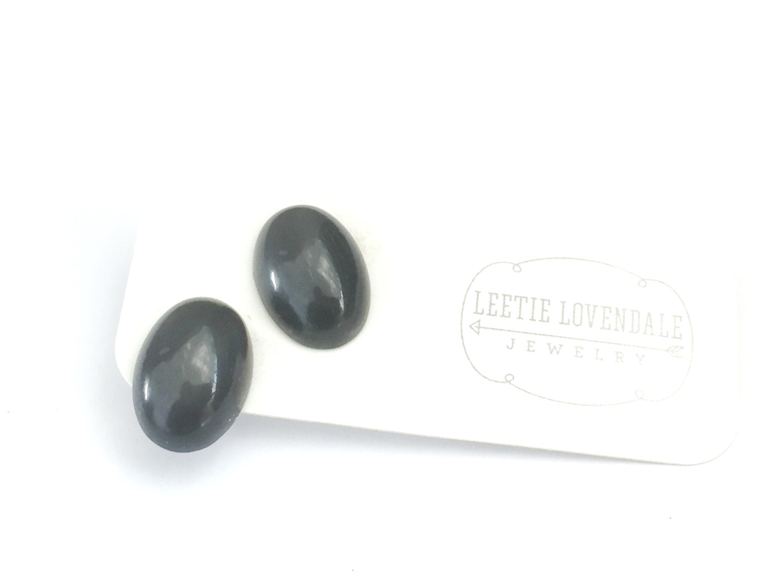 grey moonglow studs