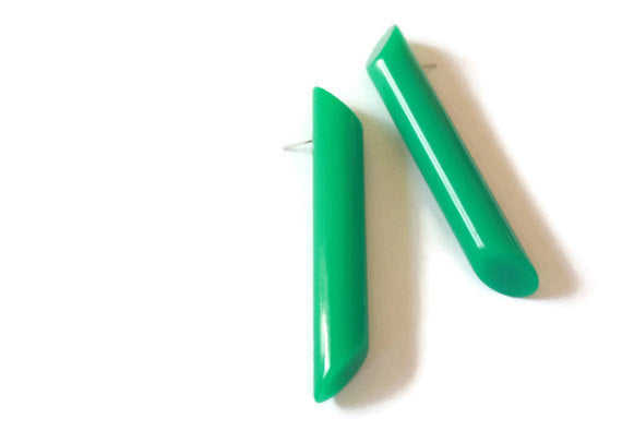 bright green earrings