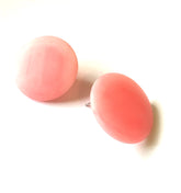 big pink disc earrings