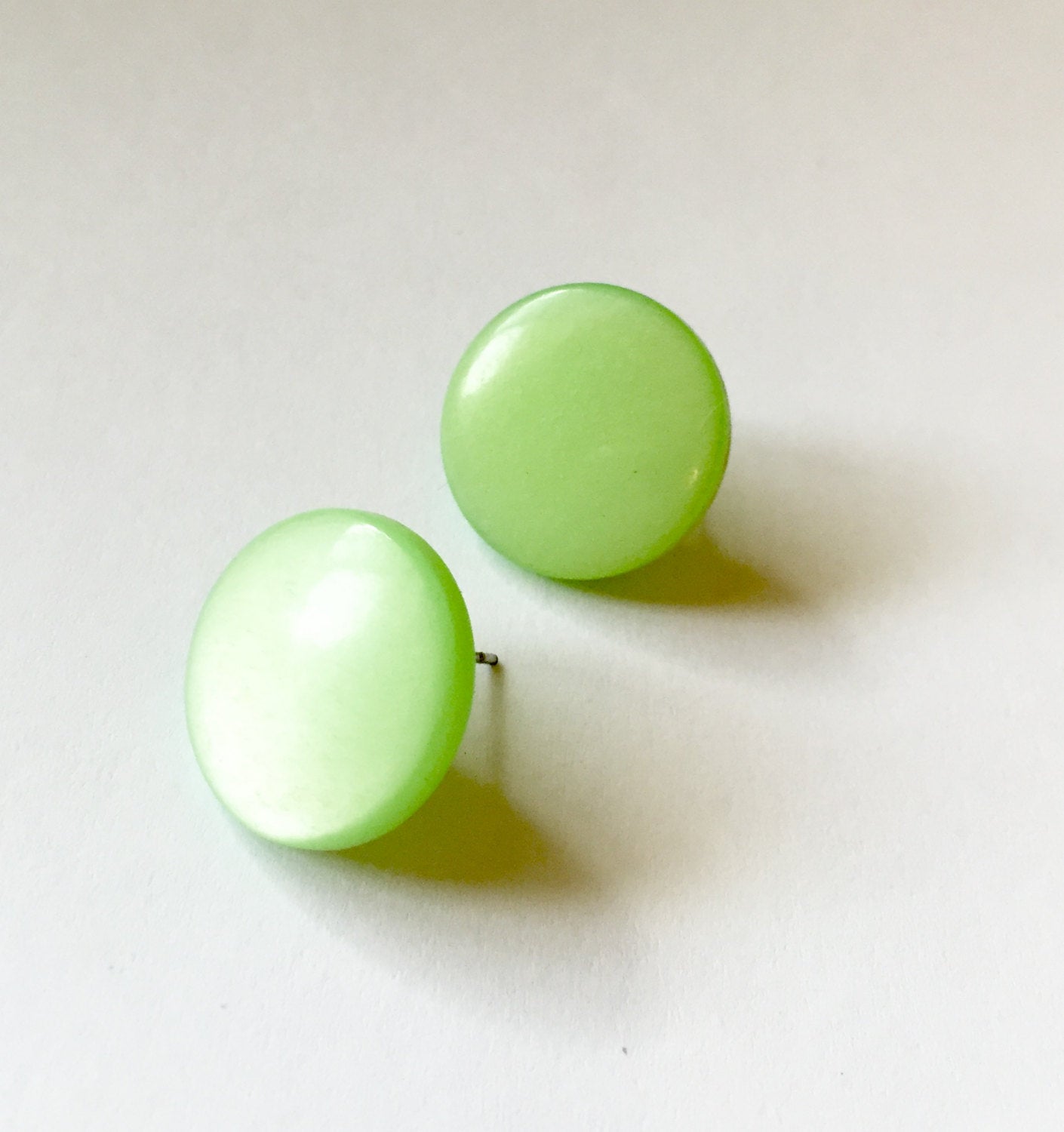 mint green moonglow studs