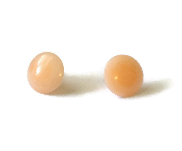 peach lucite studs