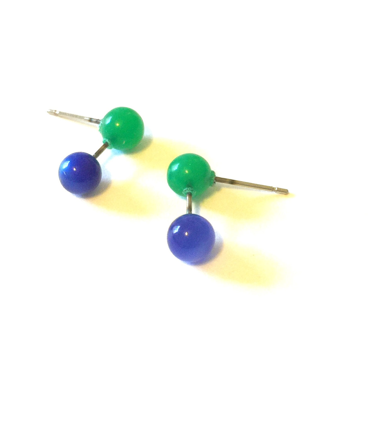 emerald blue studs