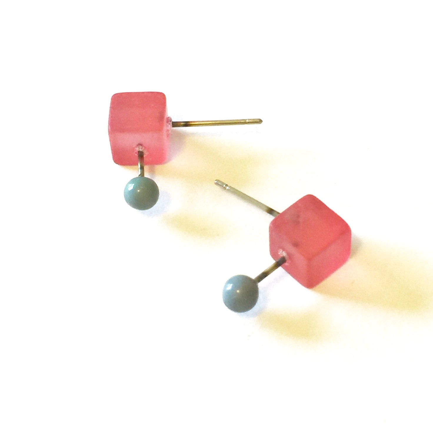 cranberry stud earrings