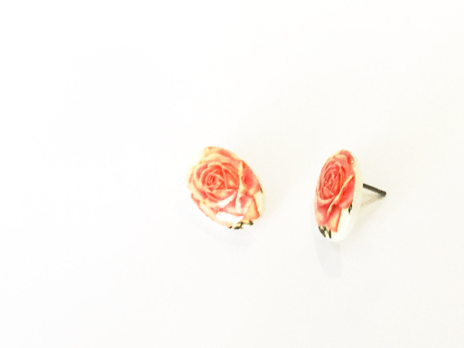 rose stud earrings