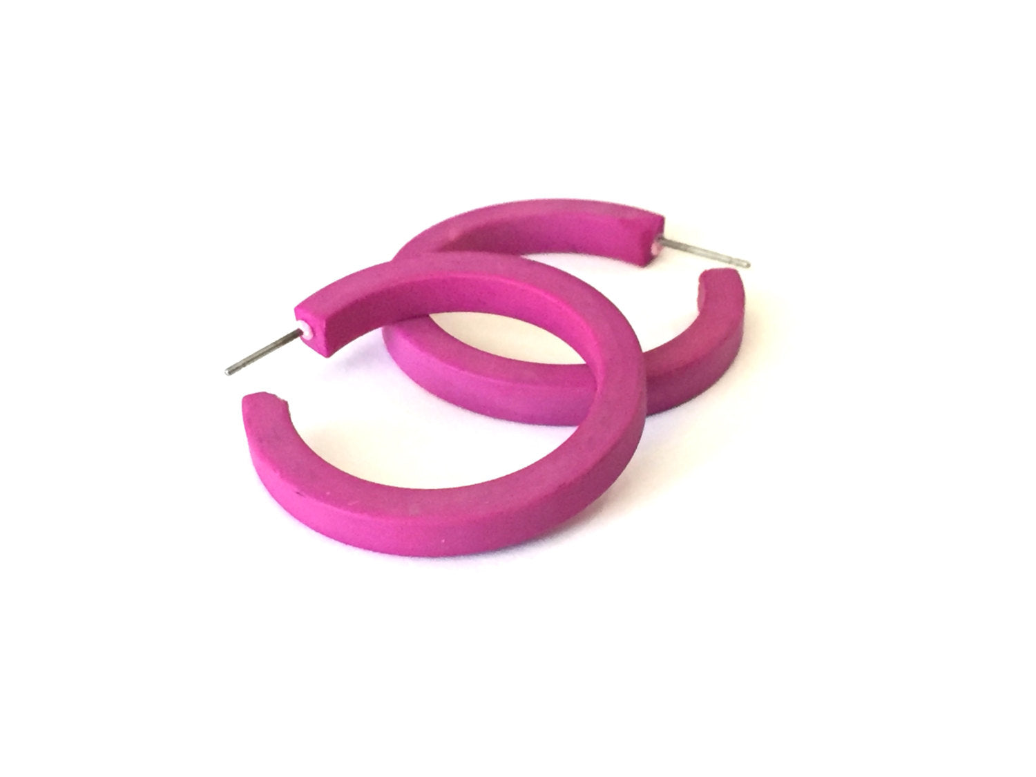 big violet lucite hoops