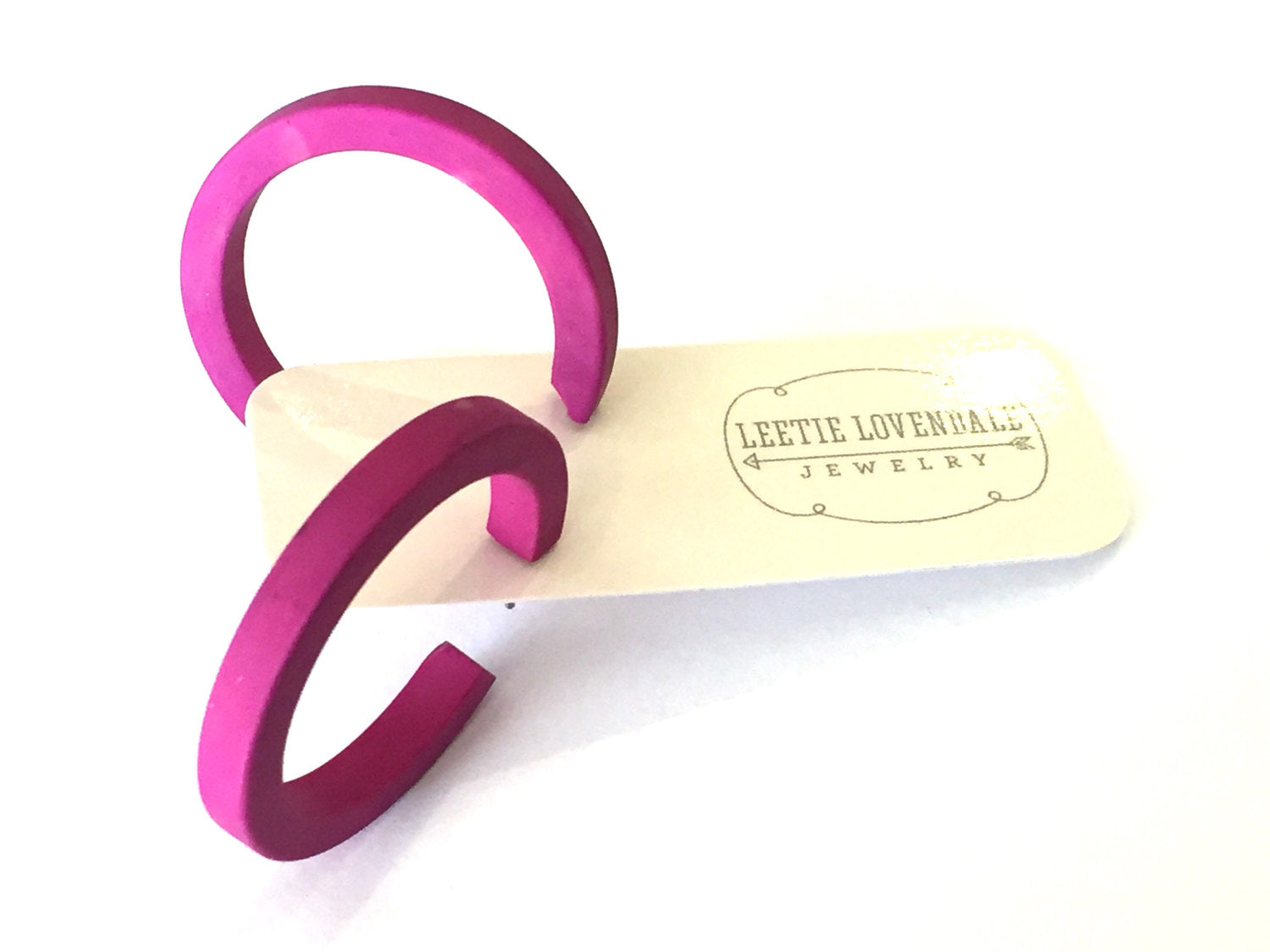 violet classic hoop earrings