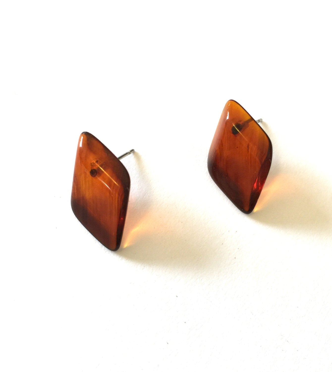 tortoise sliding diamond earrings