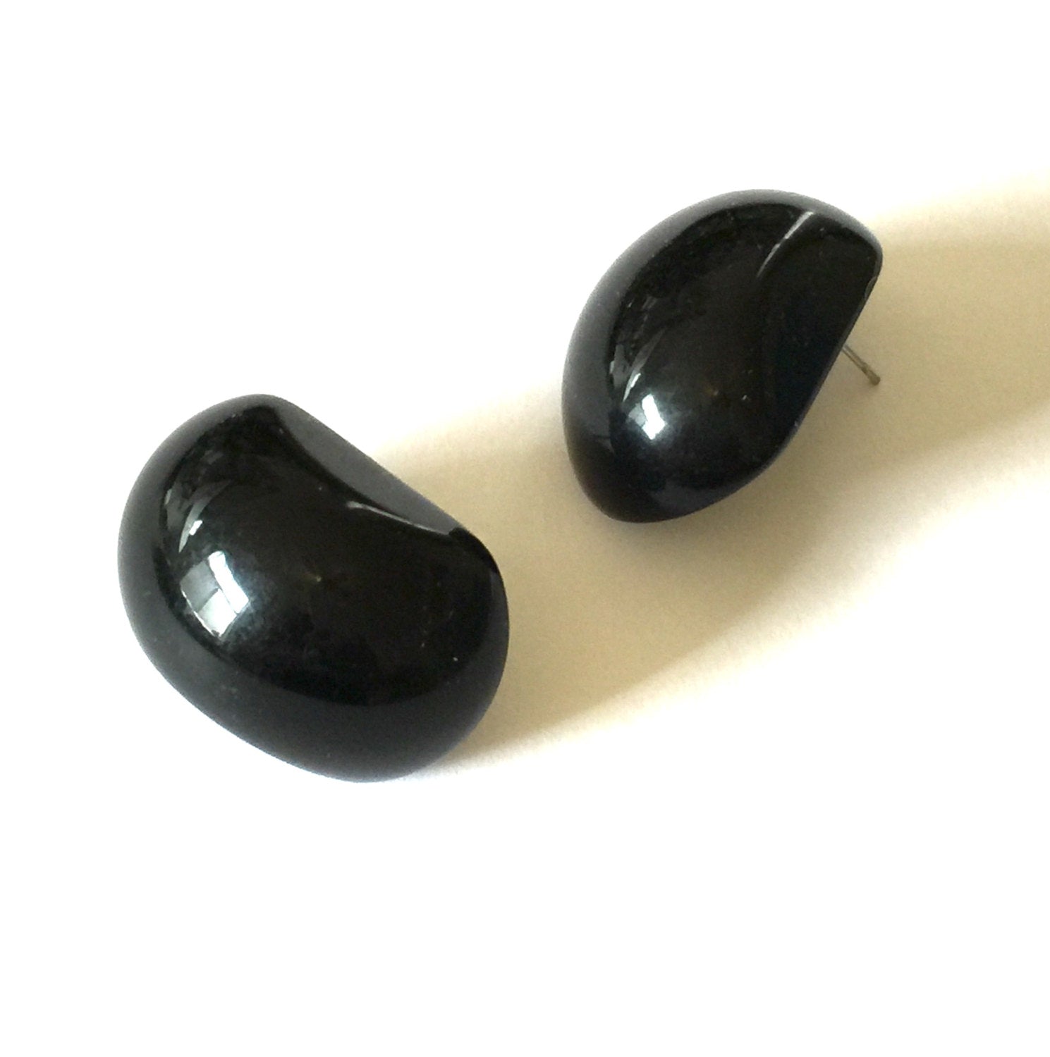 large black earrings