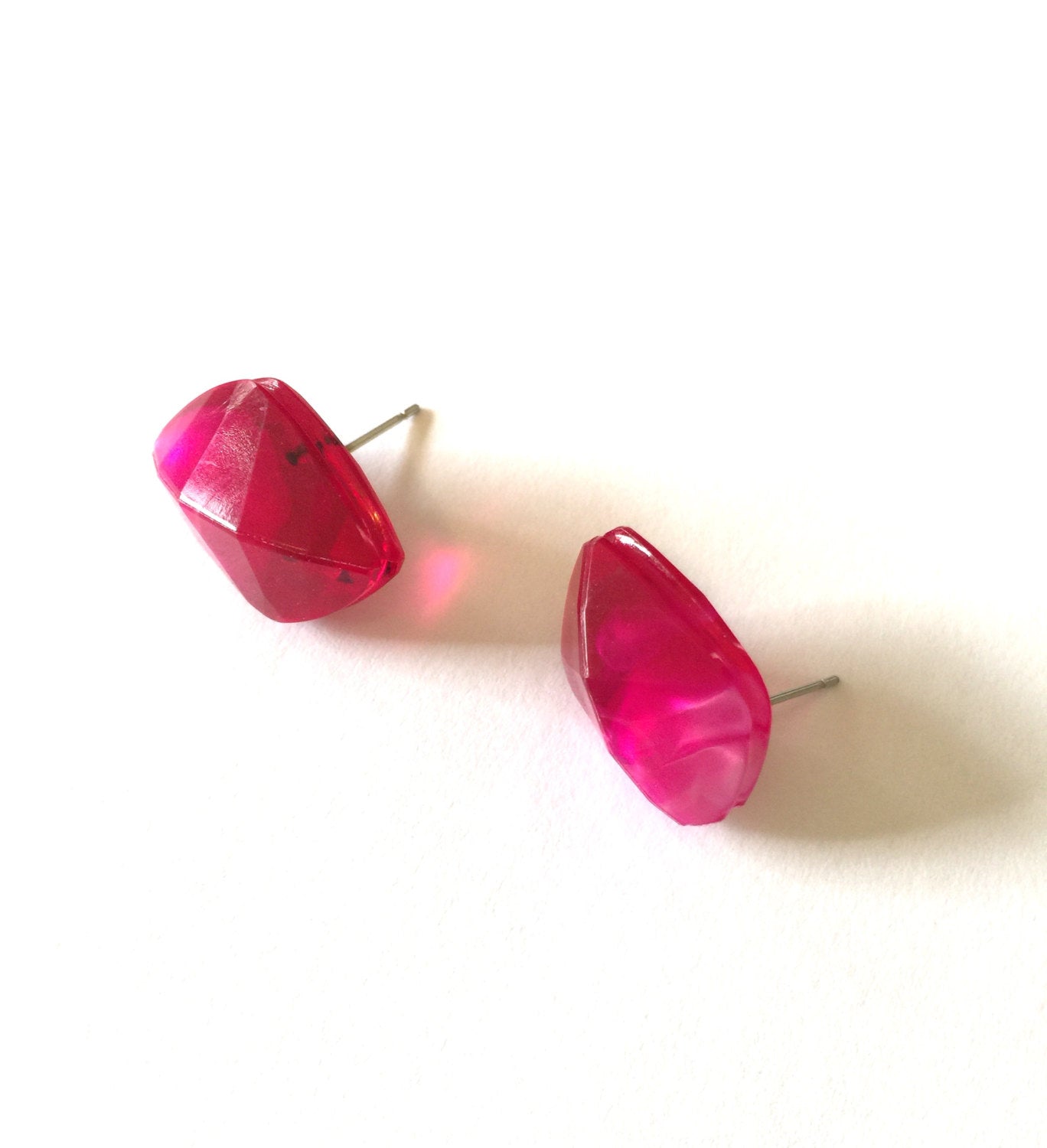 hot pink studs