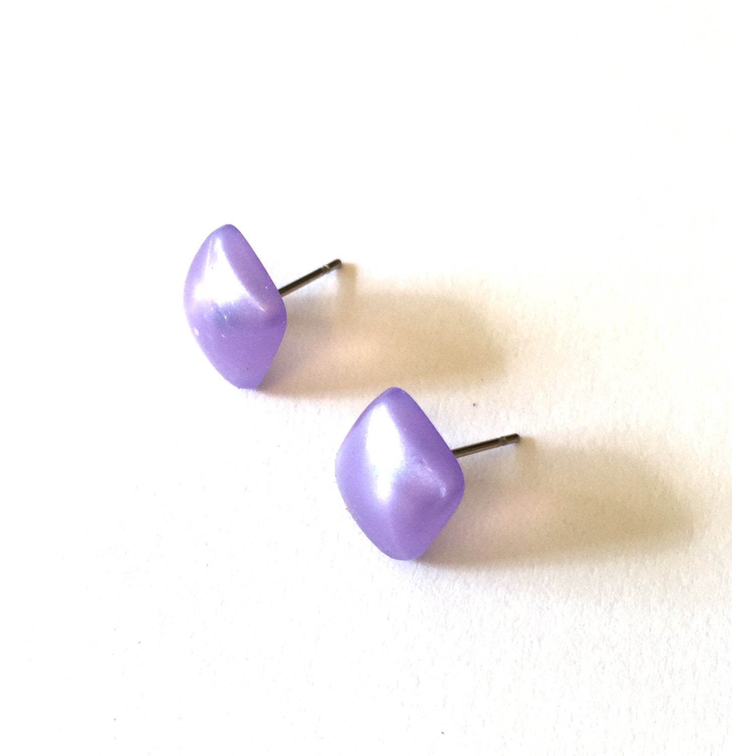 square studs lavender