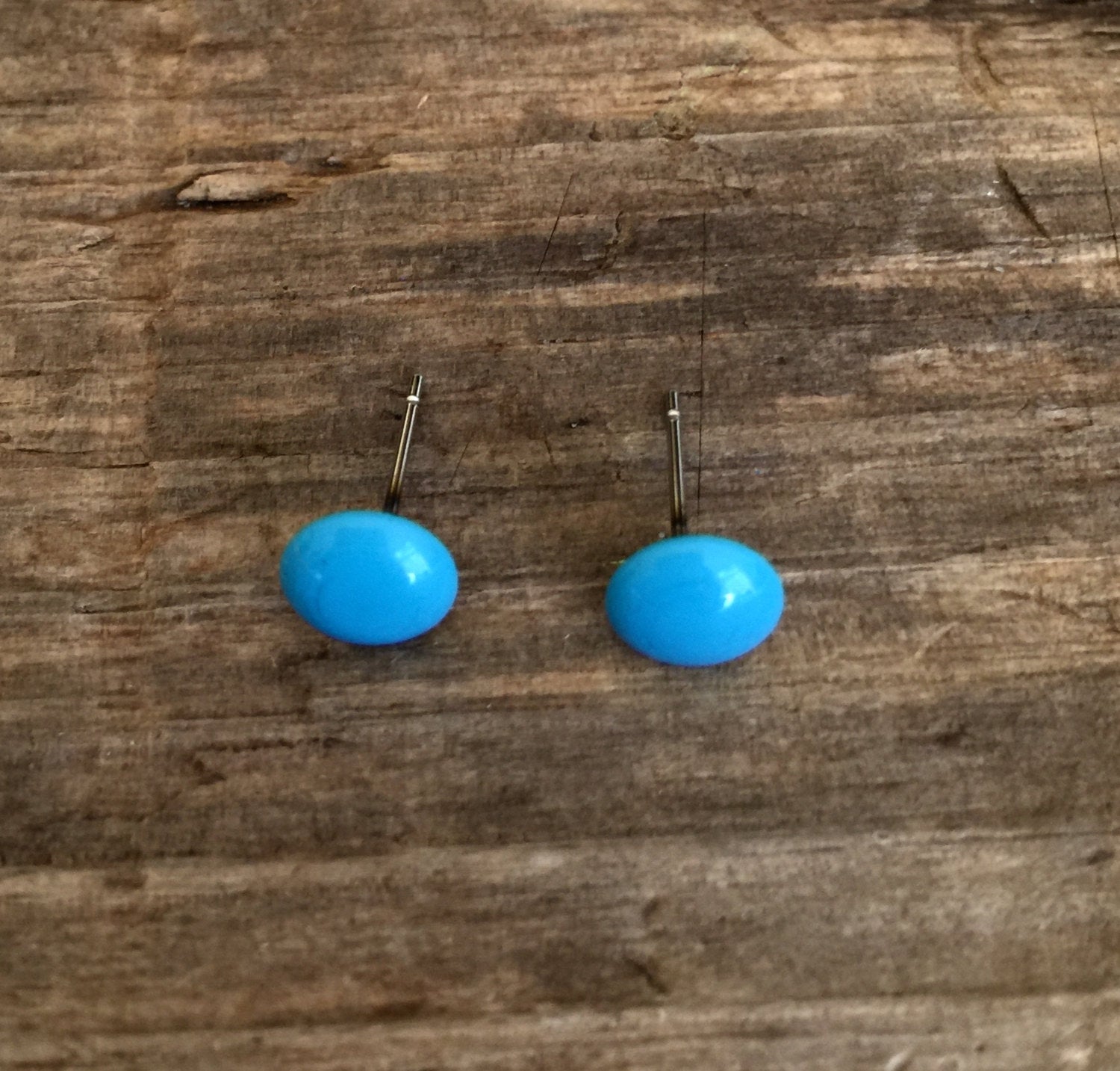 turquoise minimal studs