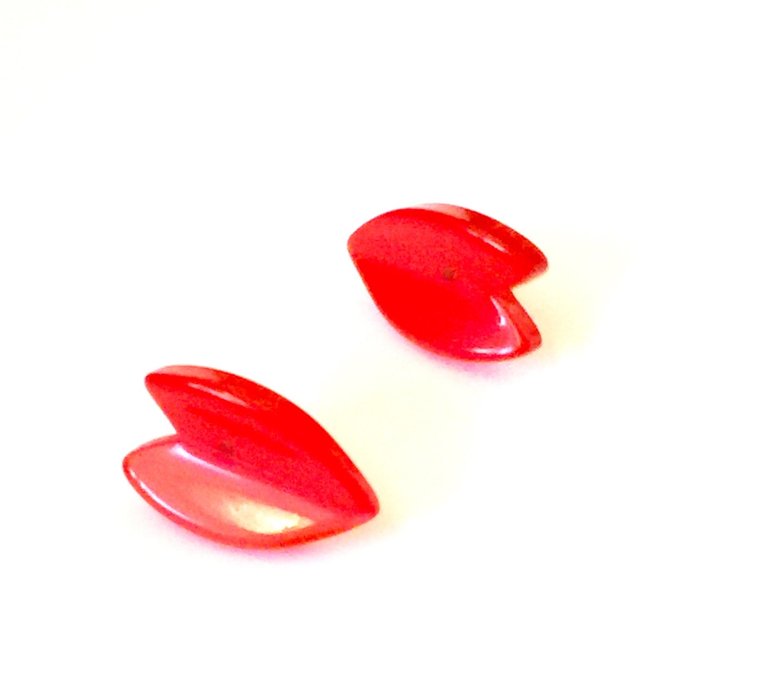 red leaf earrings