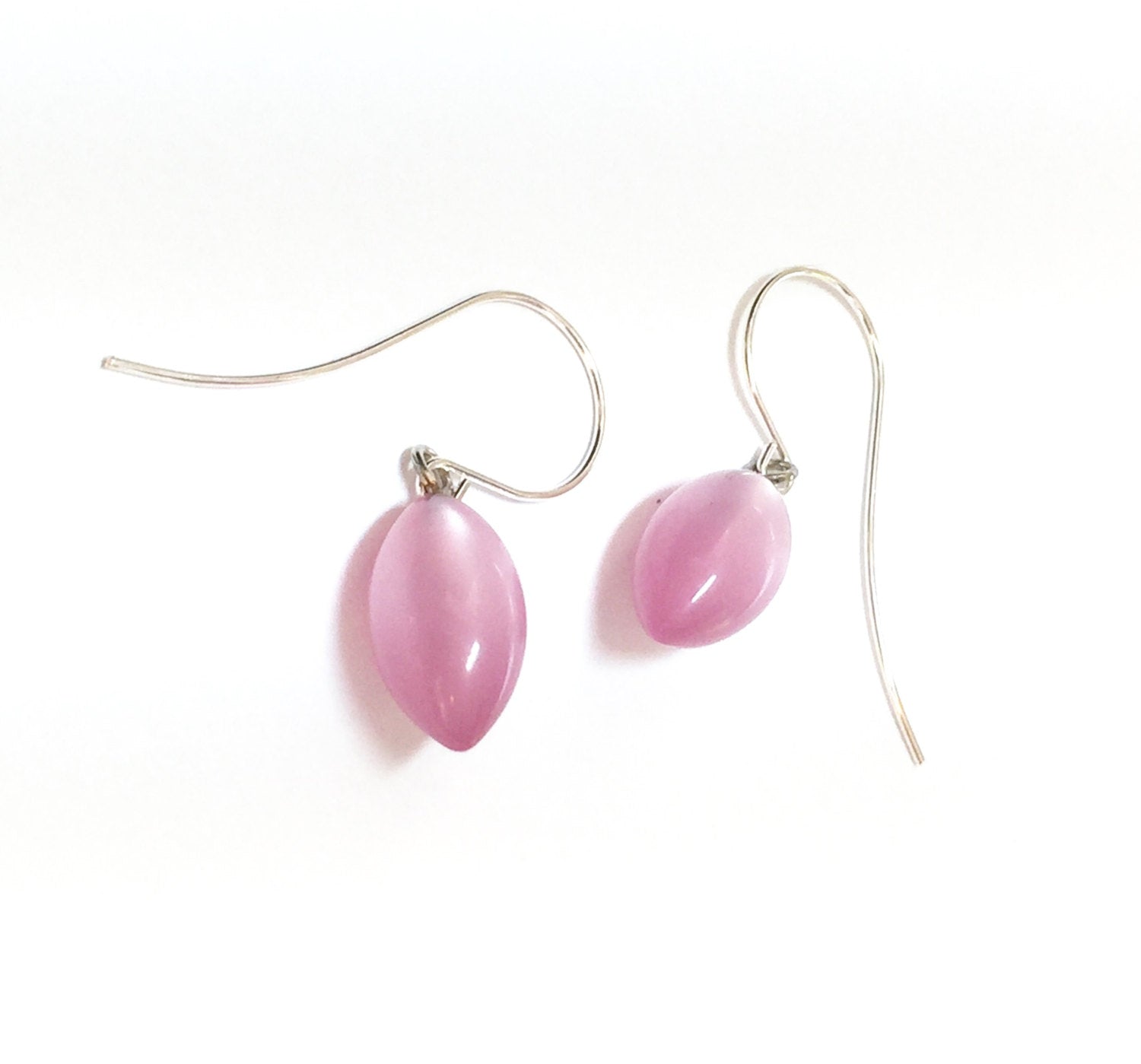 pink drop earrings