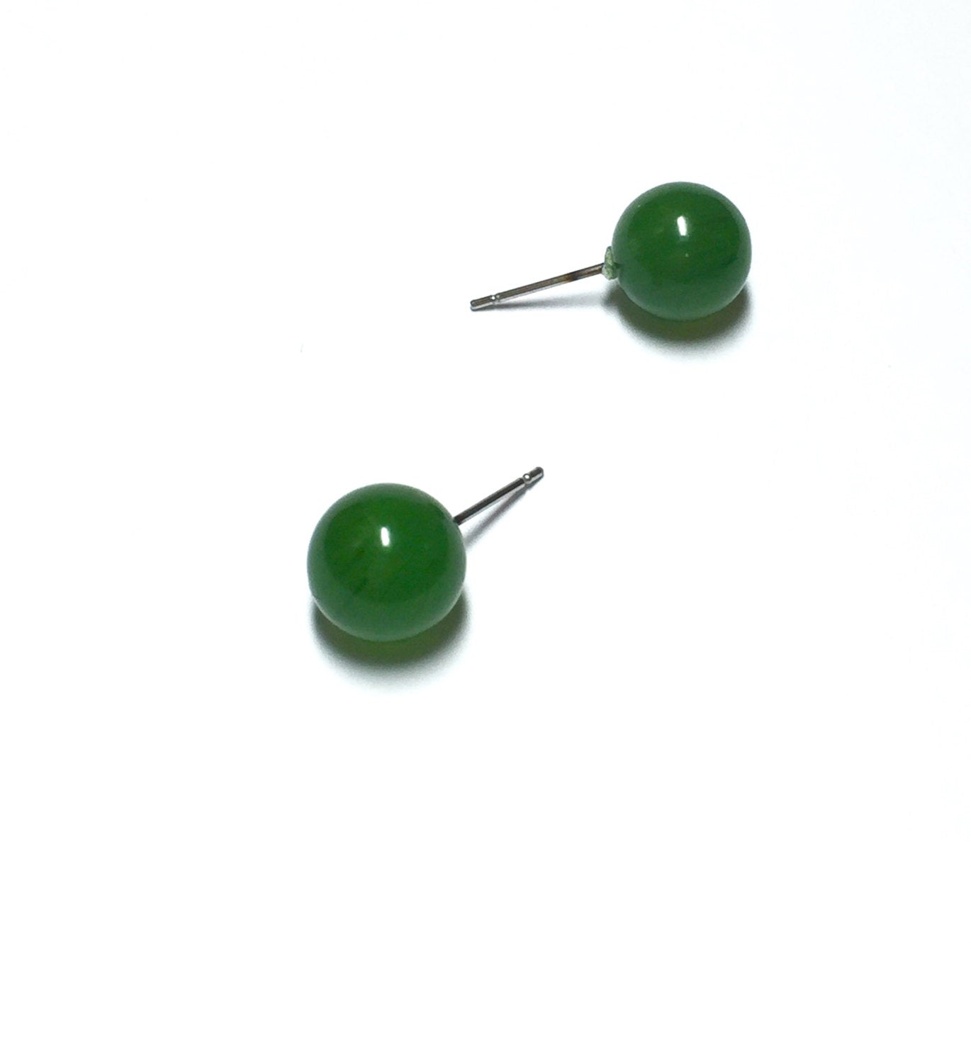 dark green lucite studs
