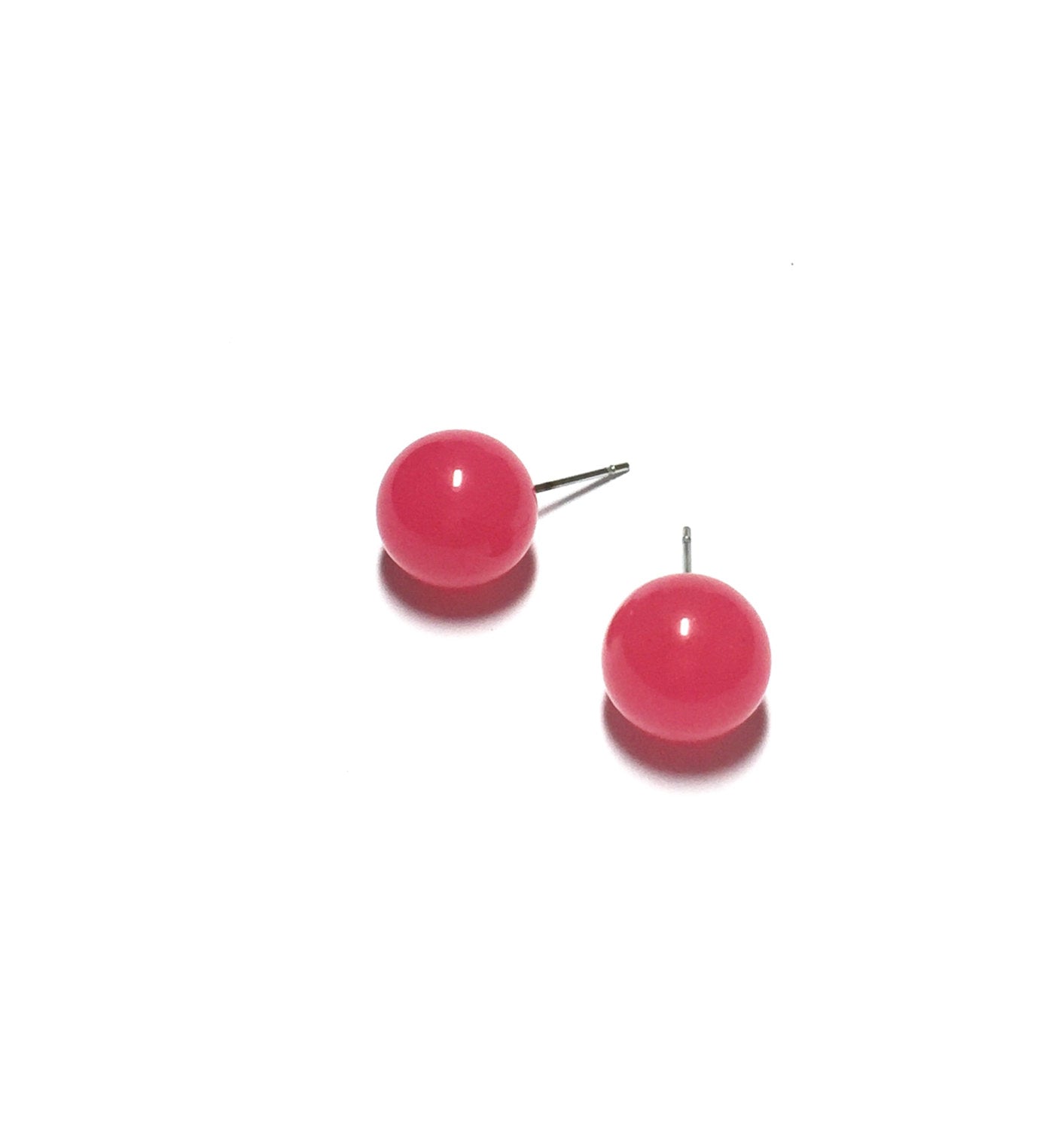 hot pink round studs