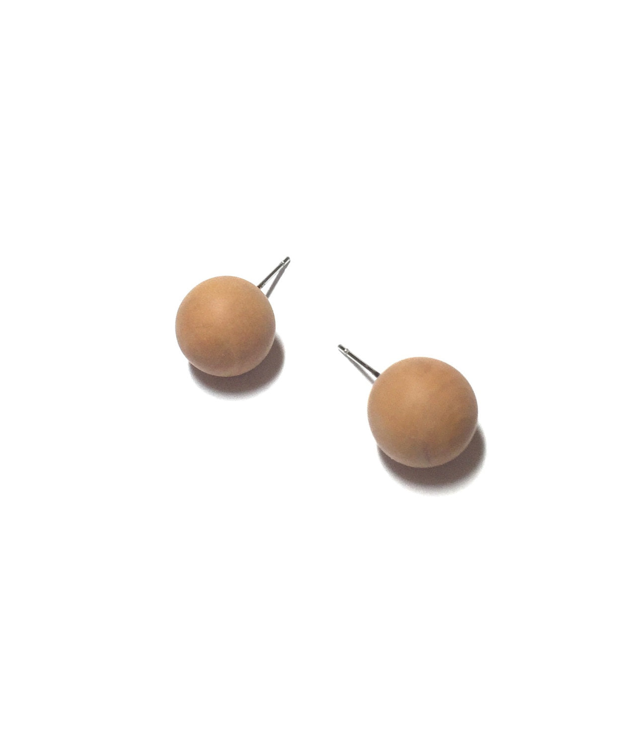 beige lucite studs