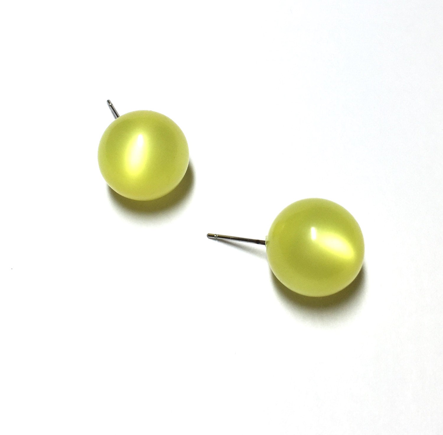yellow moonglow earrings