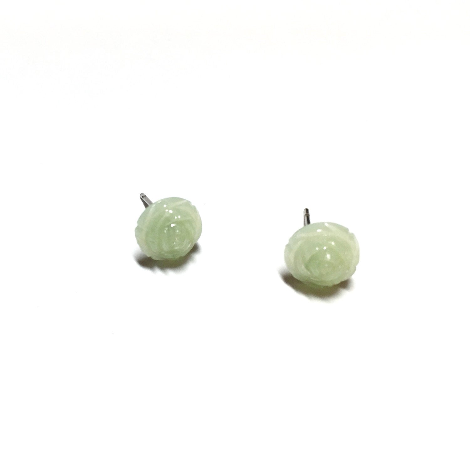 green rose studs