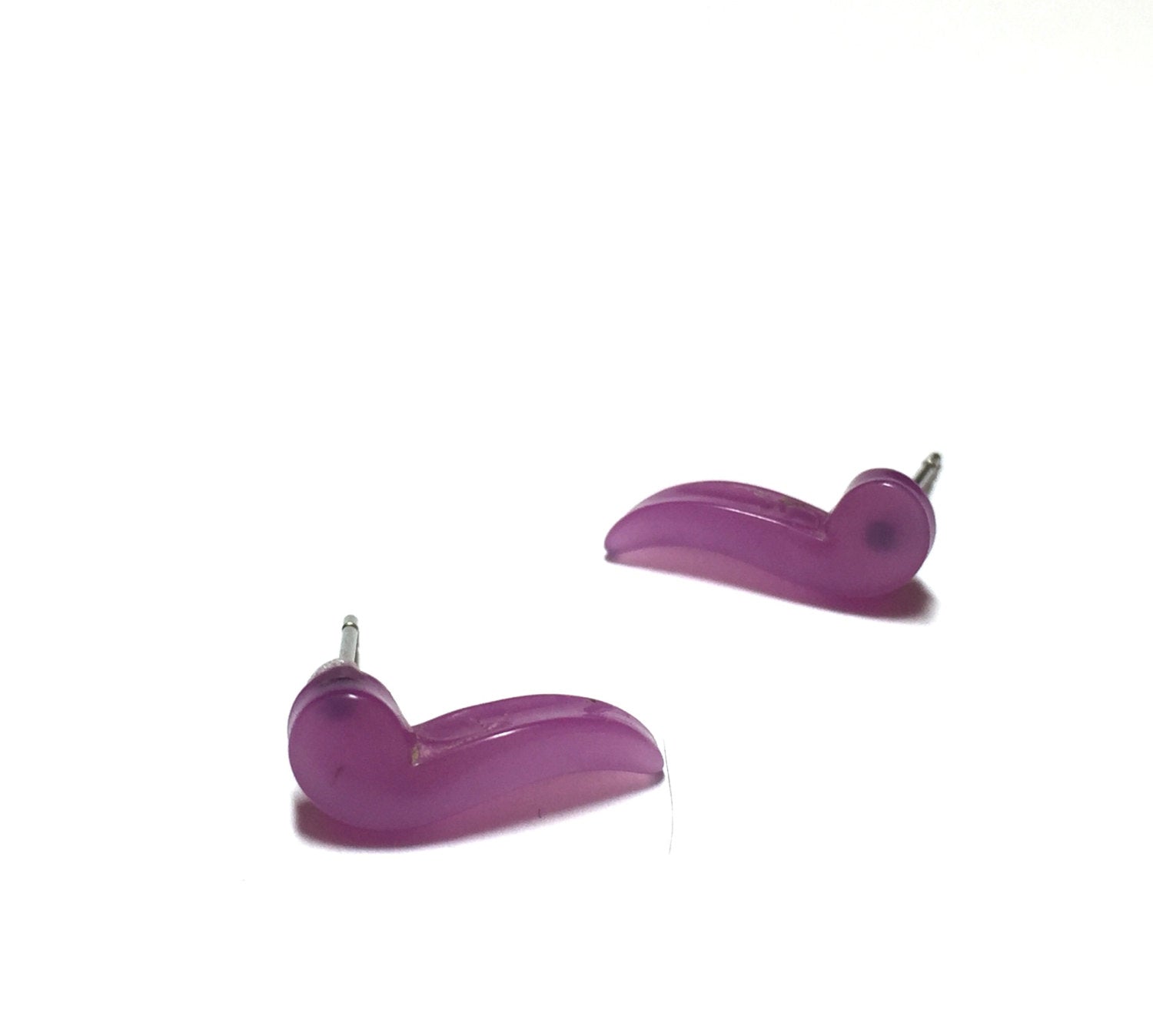 purple moonglow comma studs