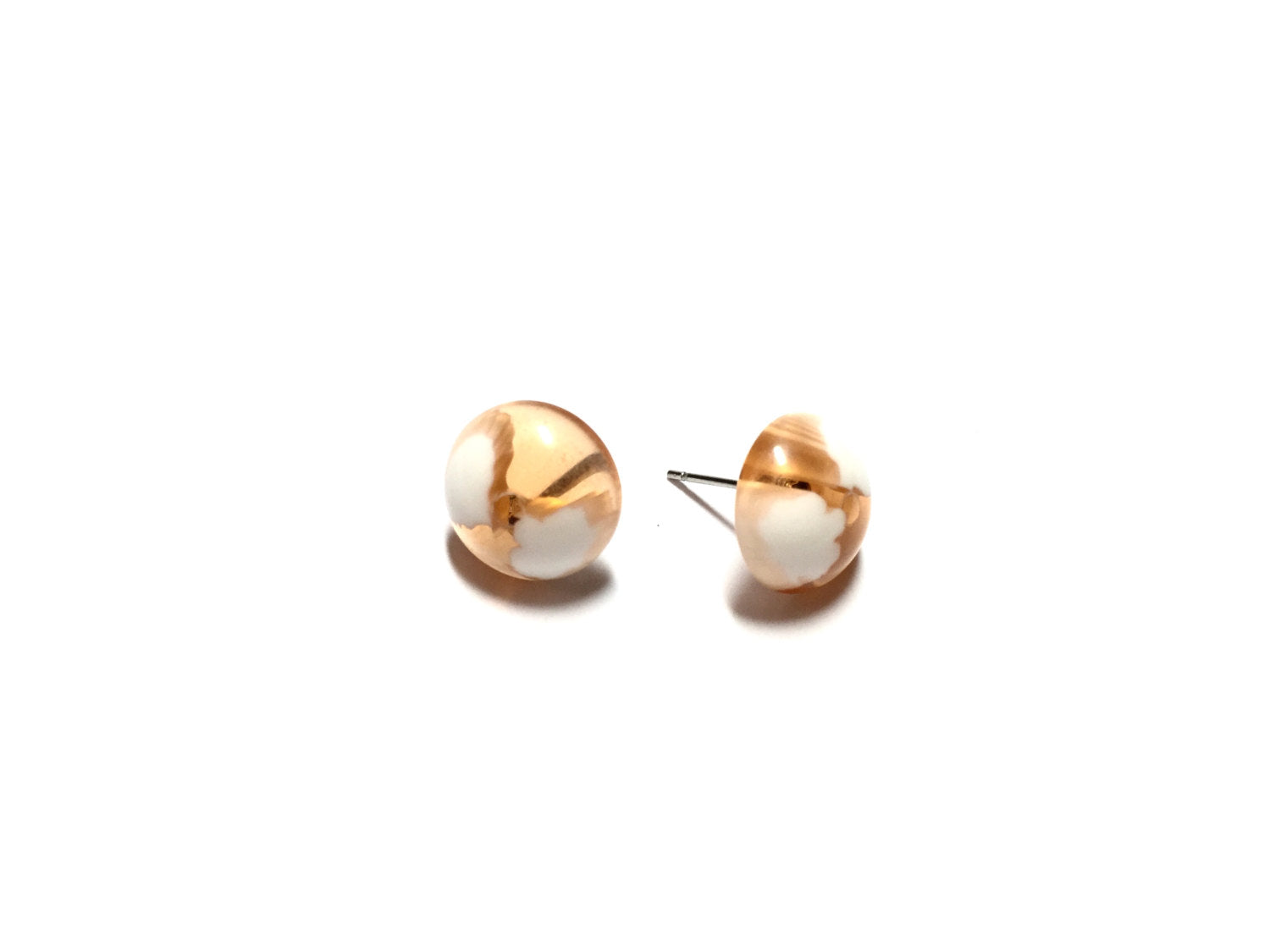 taupe stud earrings