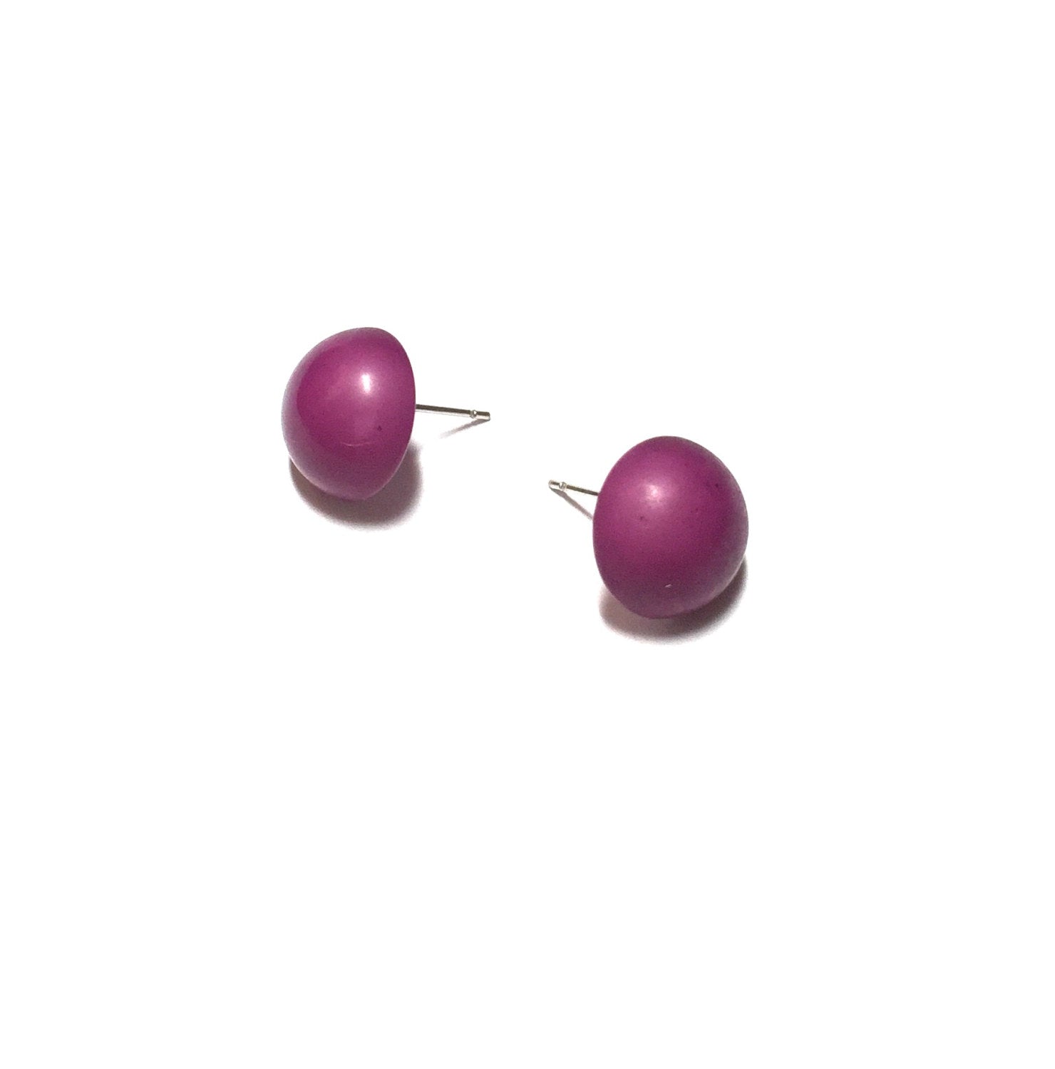 vintage lucite studs purple