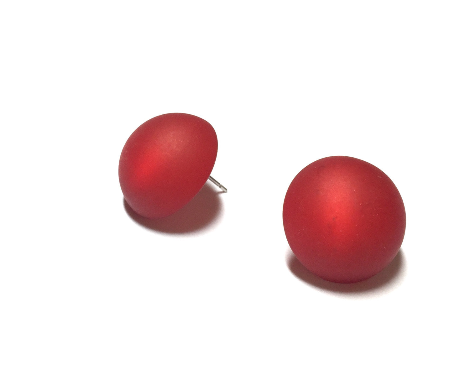 red matte studs