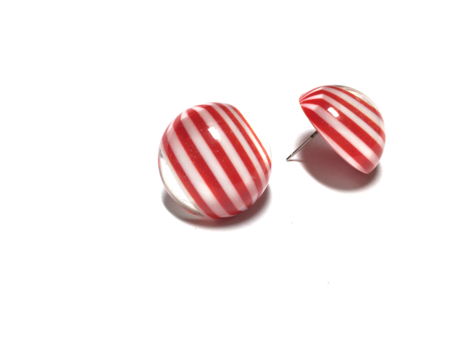 cherry red white studs