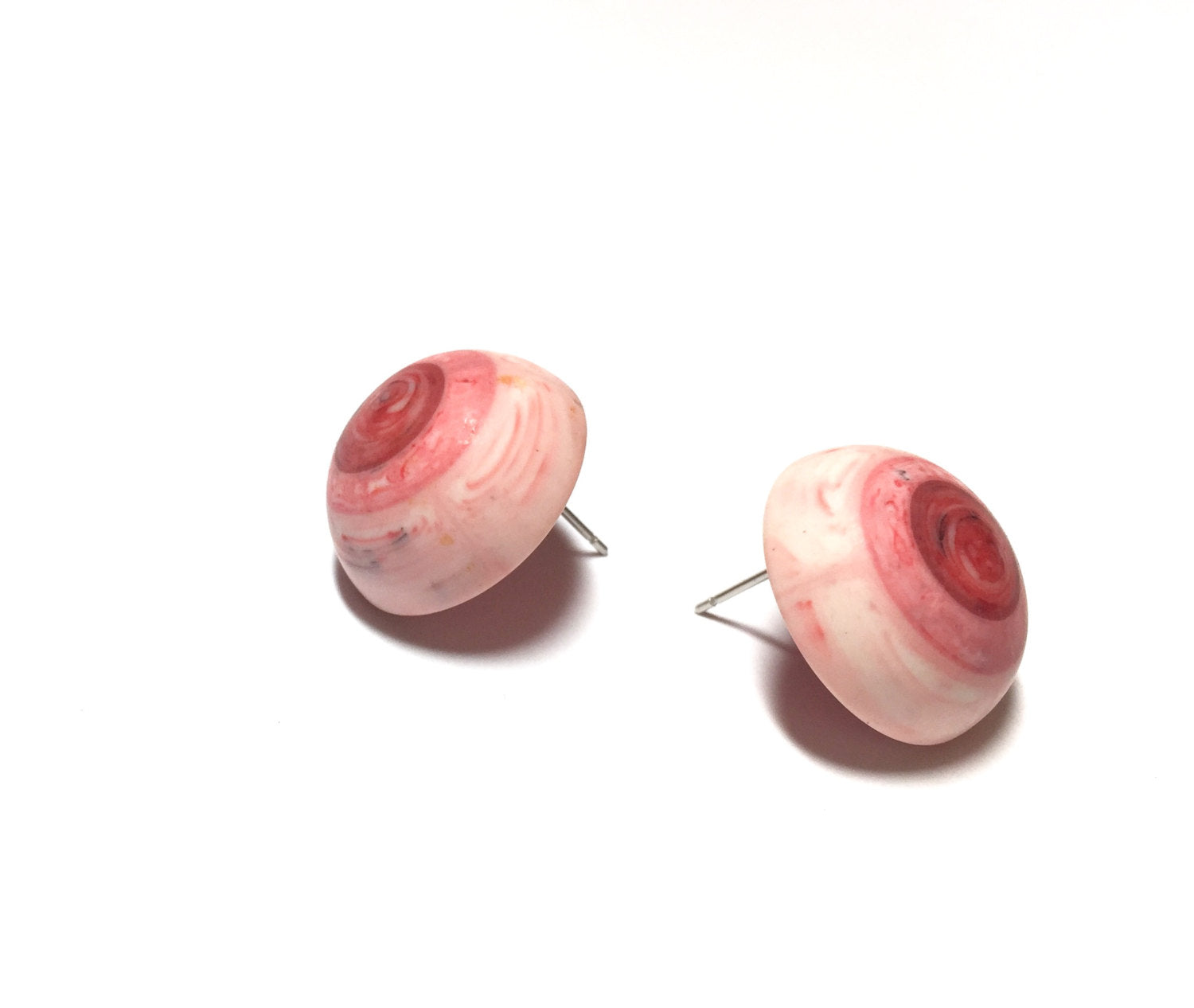 lucite target earrings