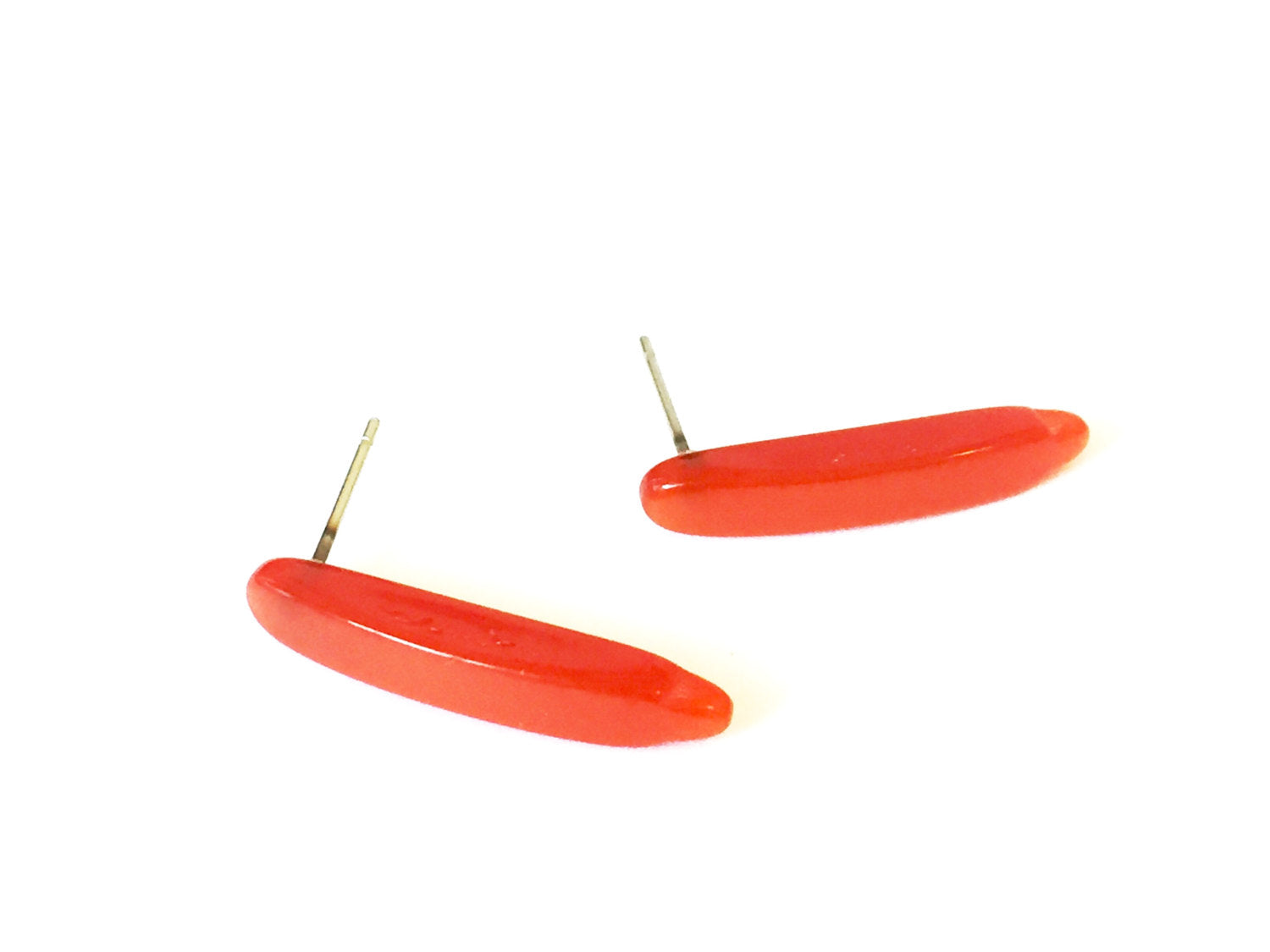 orange rust earrings