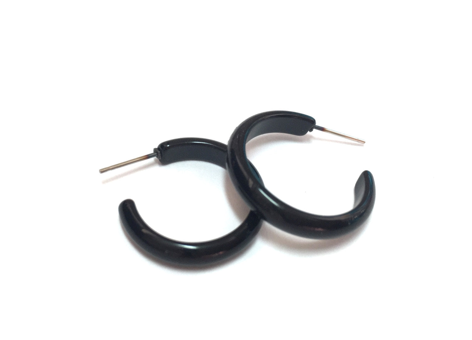 skinny black hoops