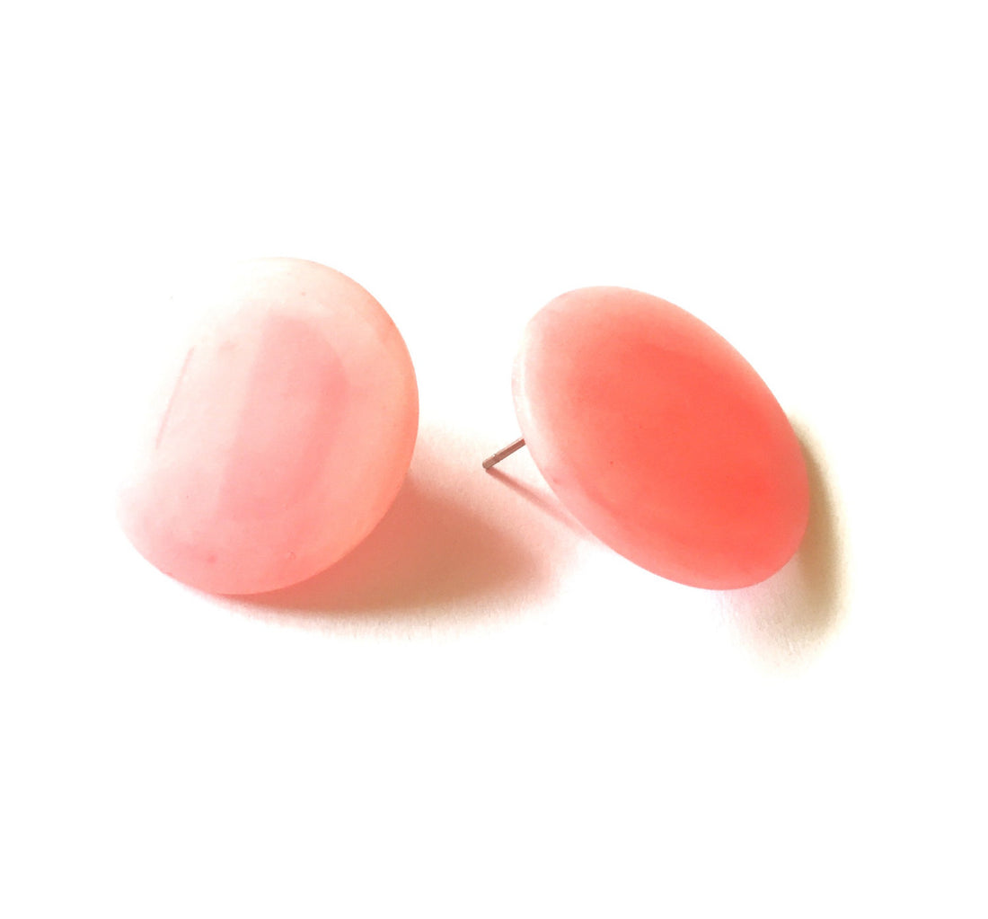big pink lucite earrings