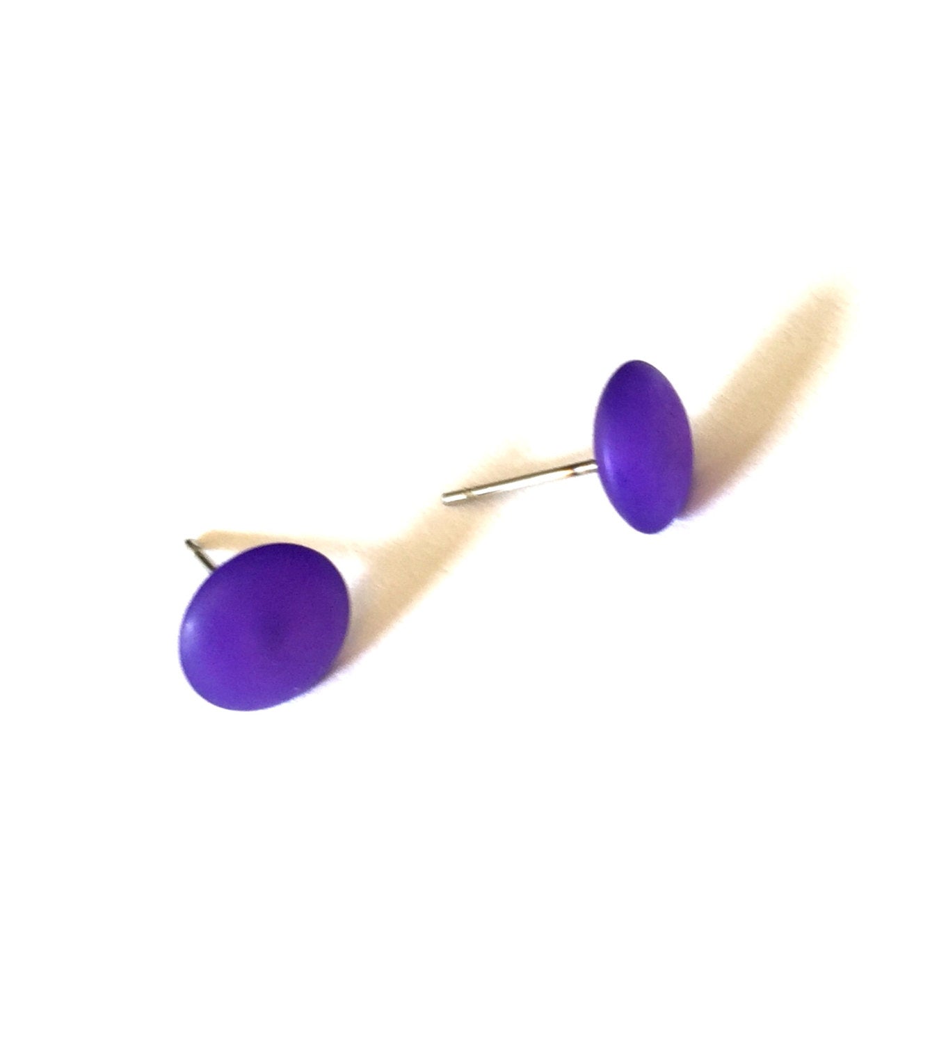 purple stud earrings