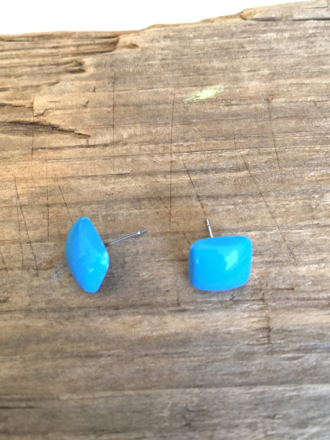 turquoise square studs