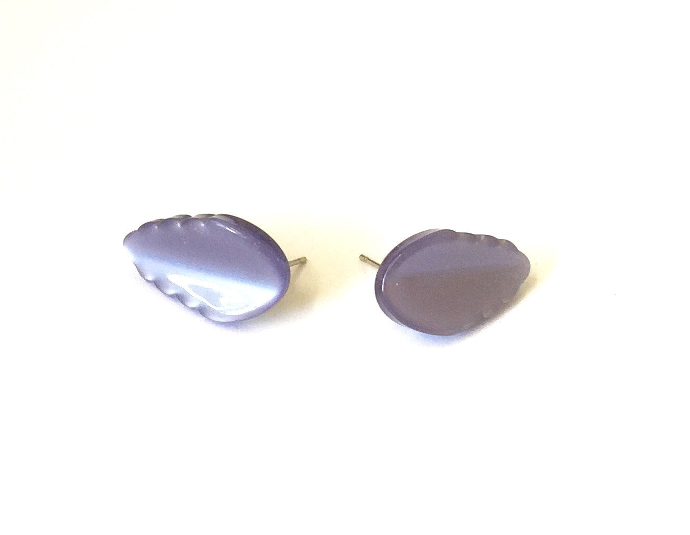 purple leaf earrings