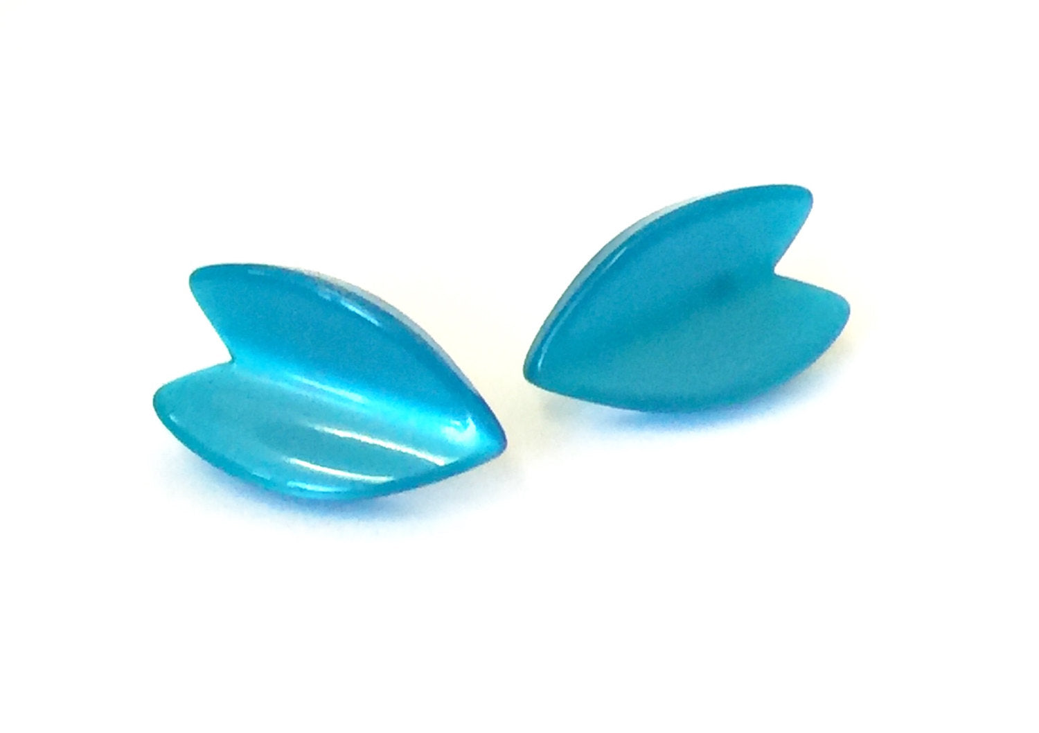 bright blue earrings