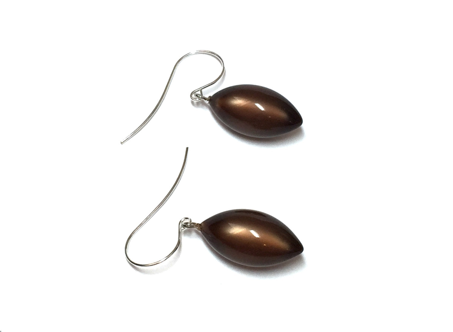 brown drop earrings