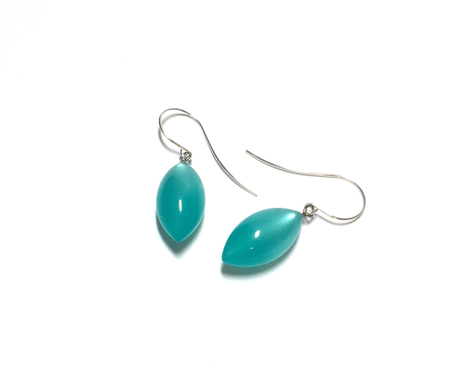 teal green earrings