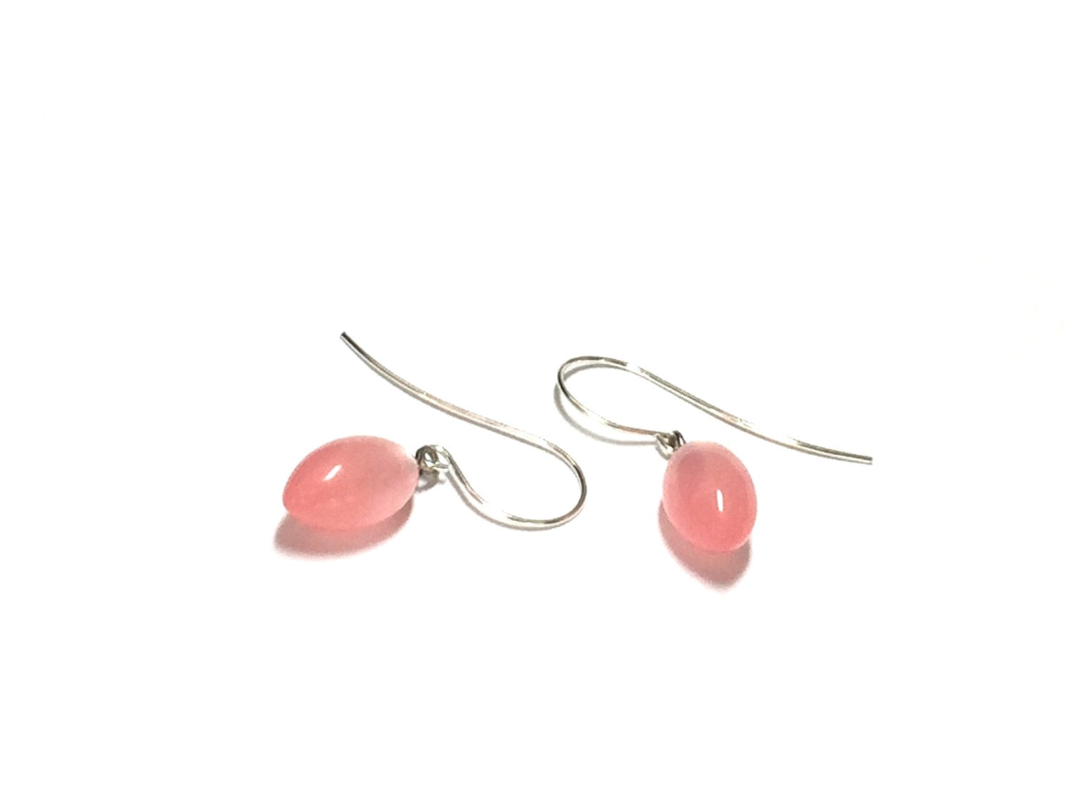 pink dangle earrings