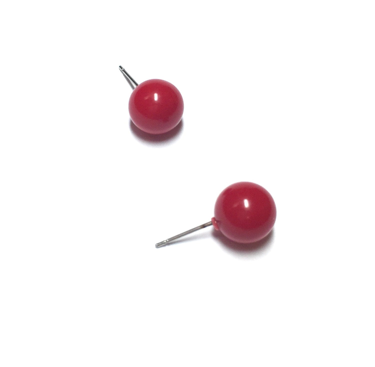 cherry red studs