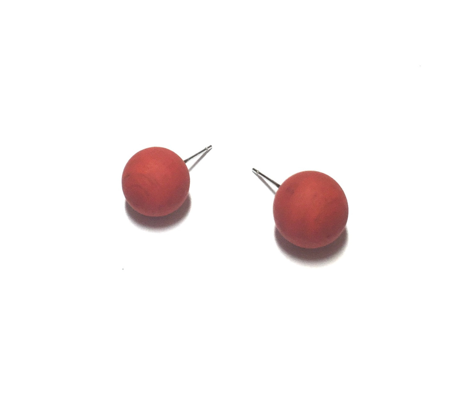 lucite orange studs