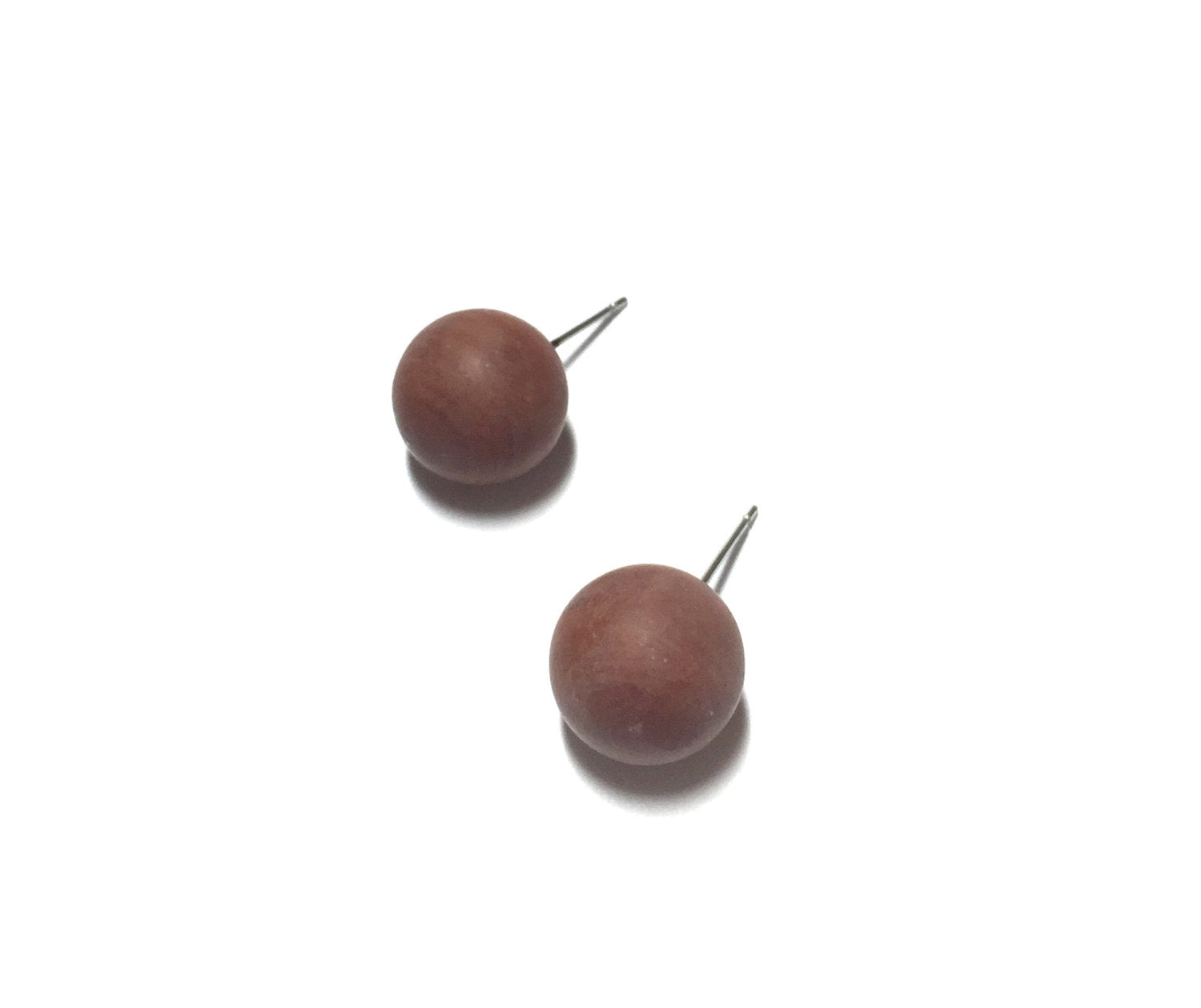 lucite brown studs