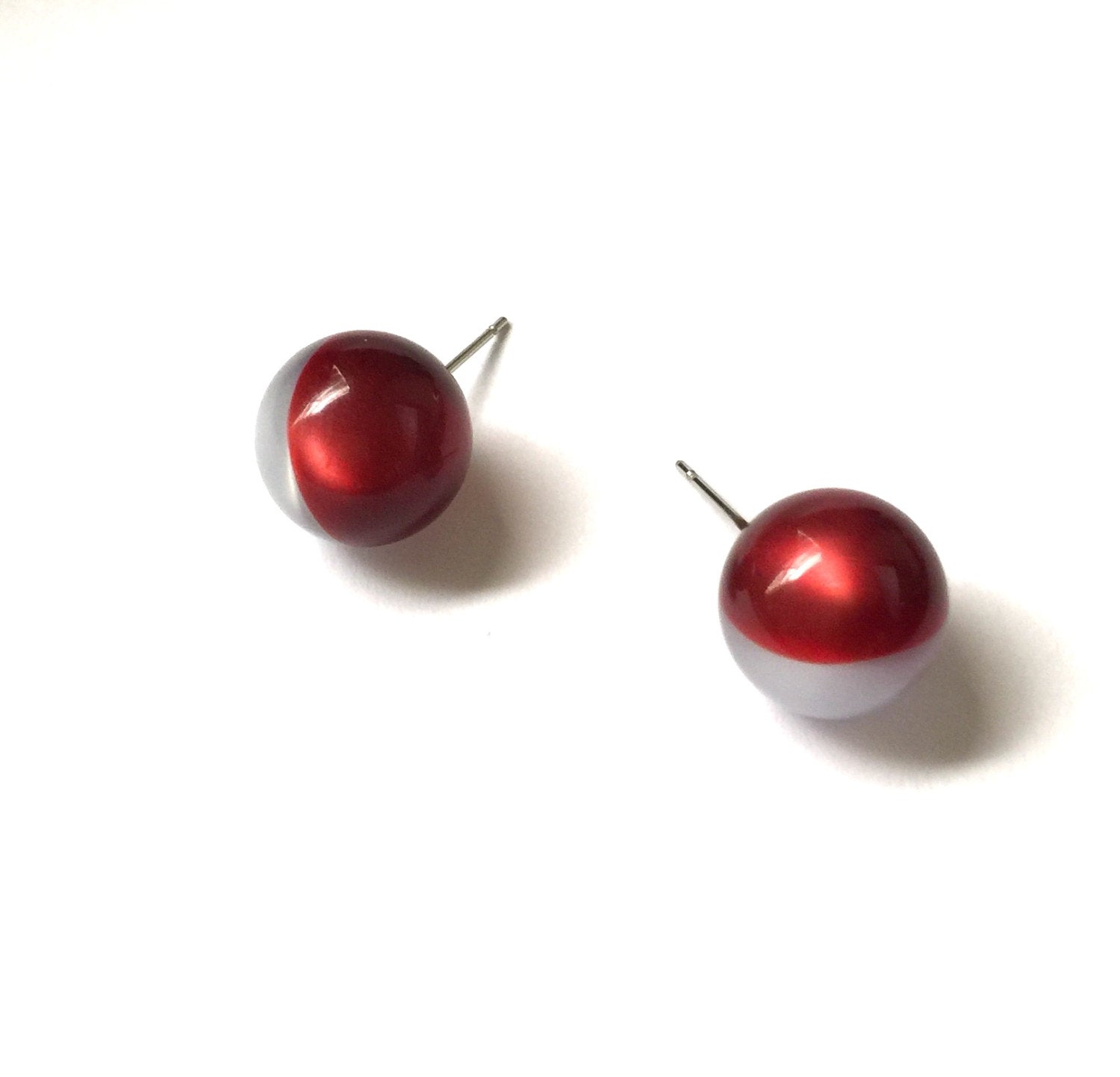 dark red grey studs