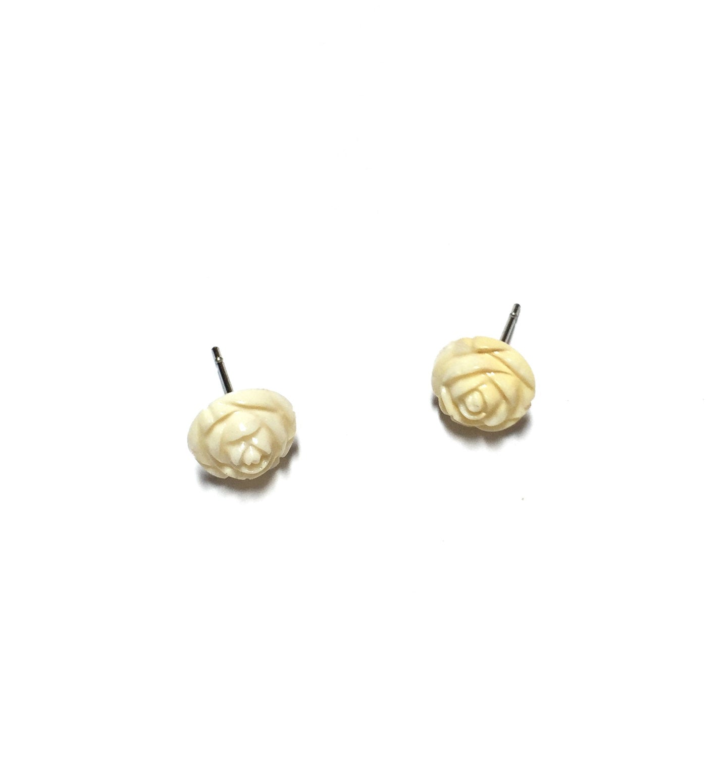ivory rose studs
