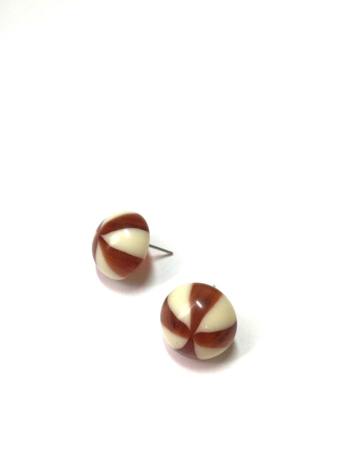 ivory tortoise stripe earrings