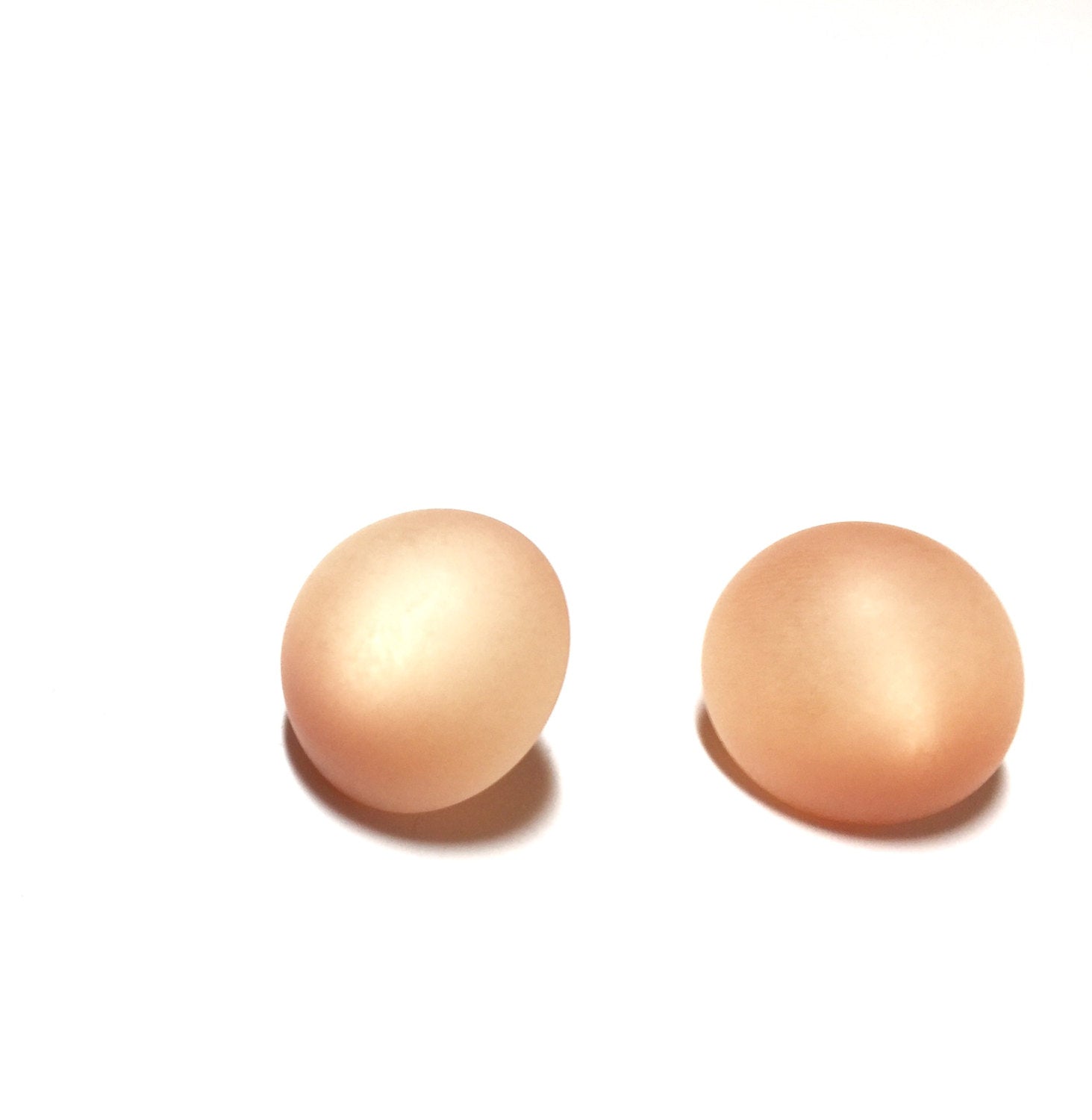 peach moonglow frosted earrings