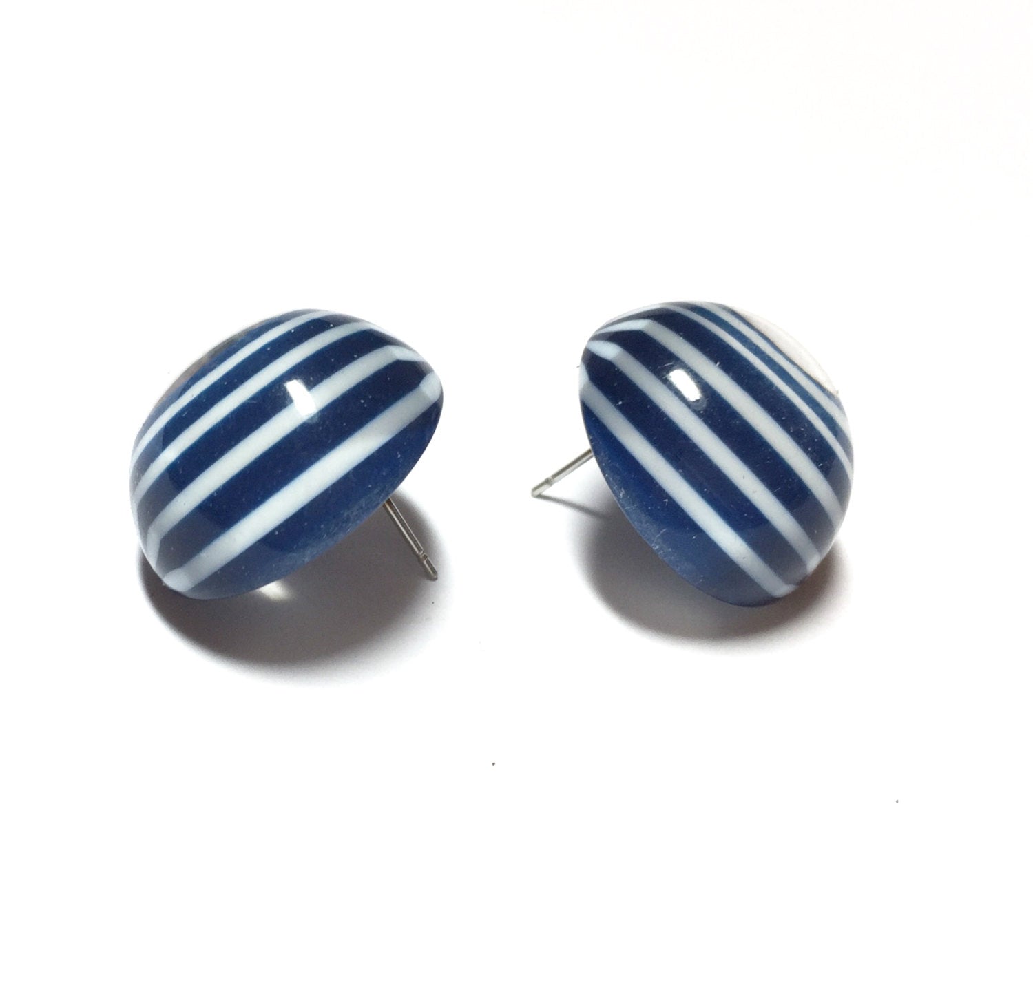 navy blue white studs