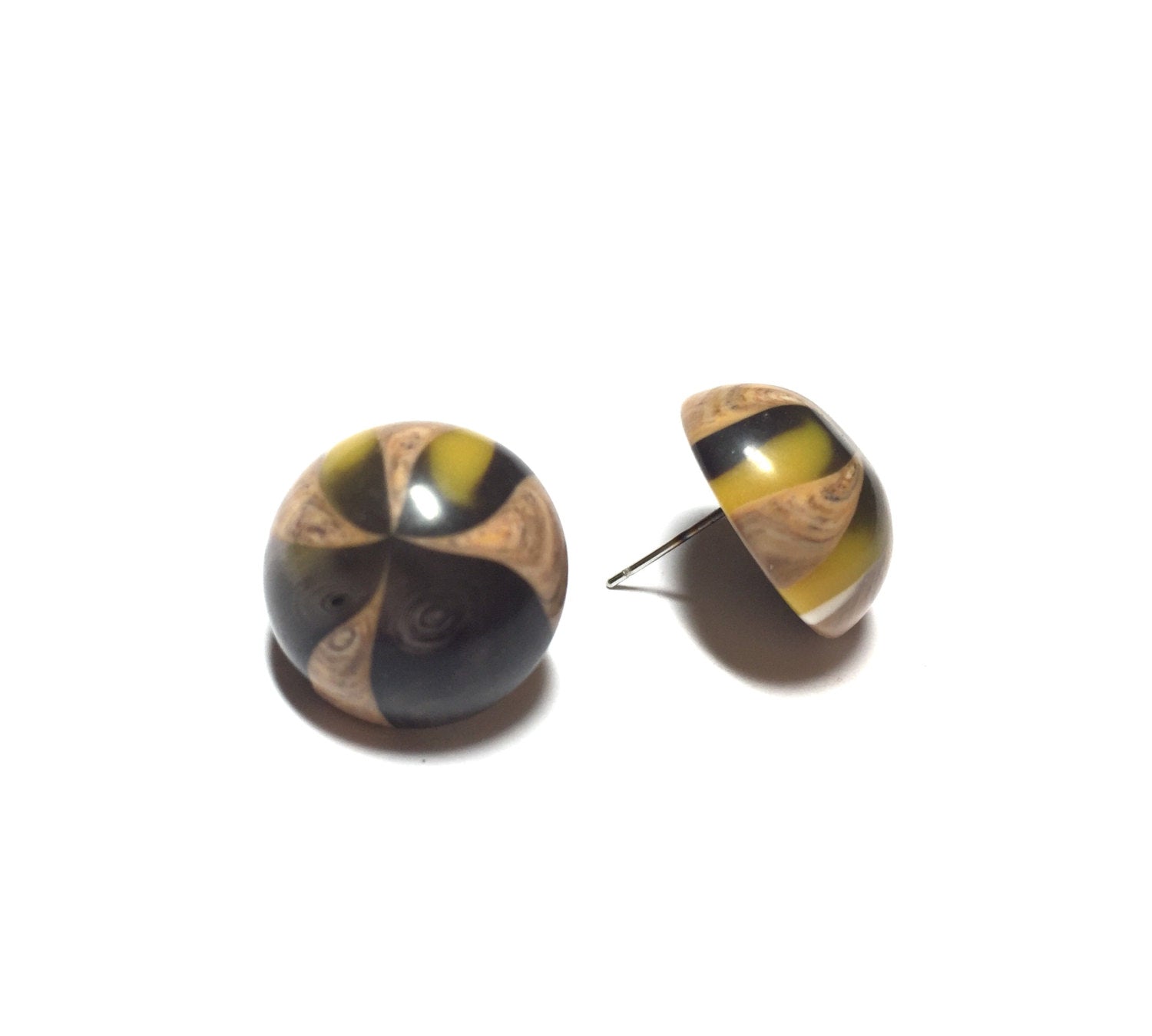 leetie brown stud earrings