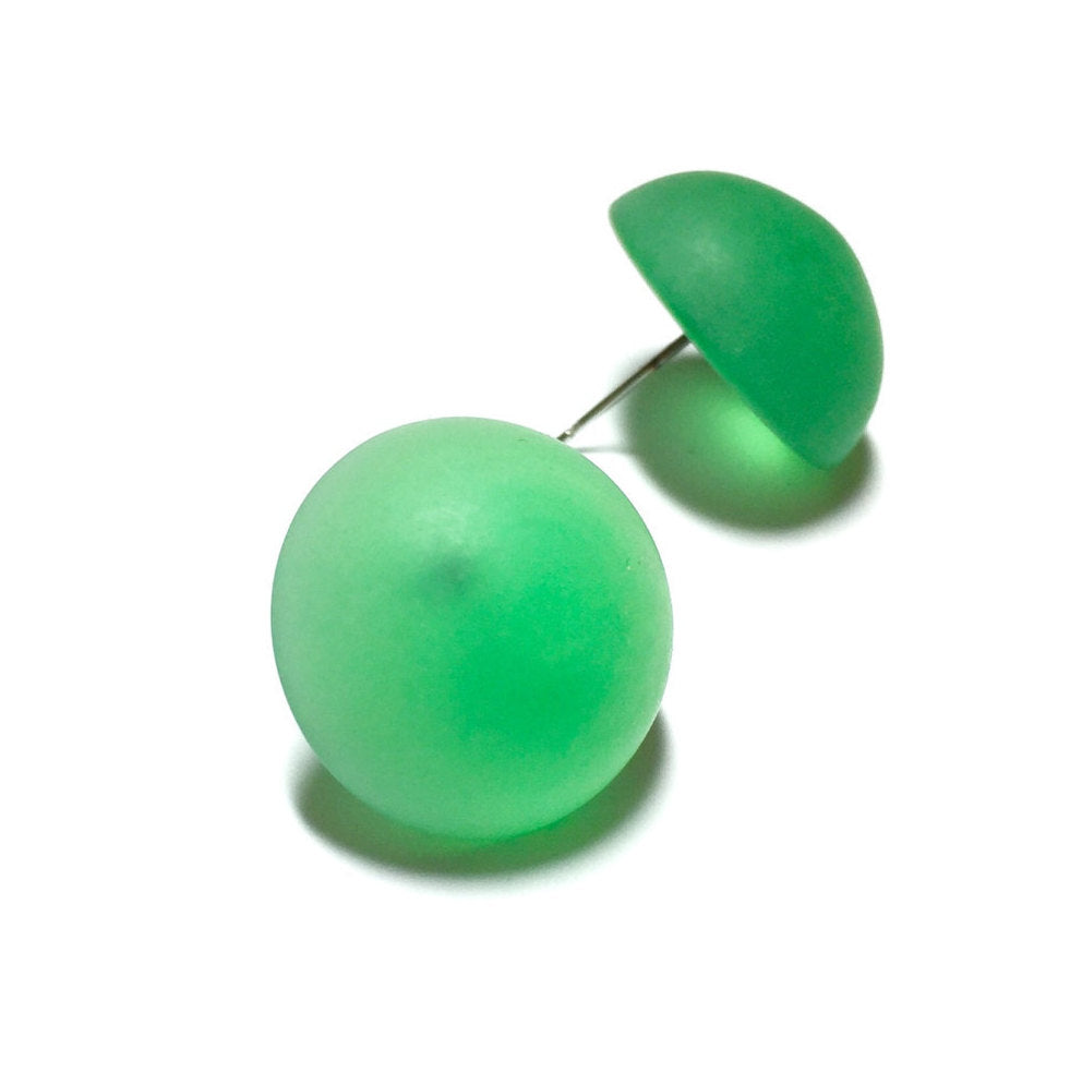 bright green frosted studs